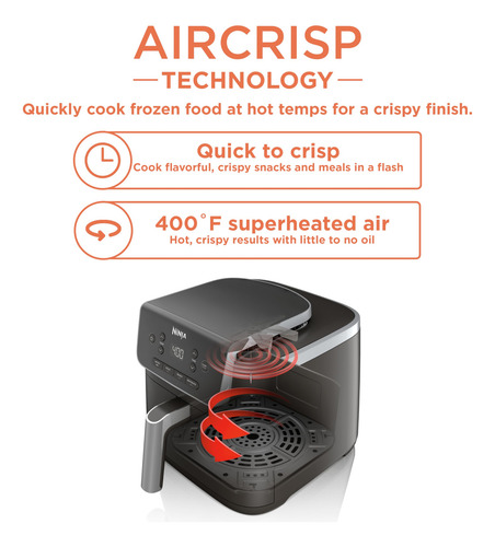 Ninja Air Fryer Pro 4 En 1, 5 Cuartos, Antiadherente