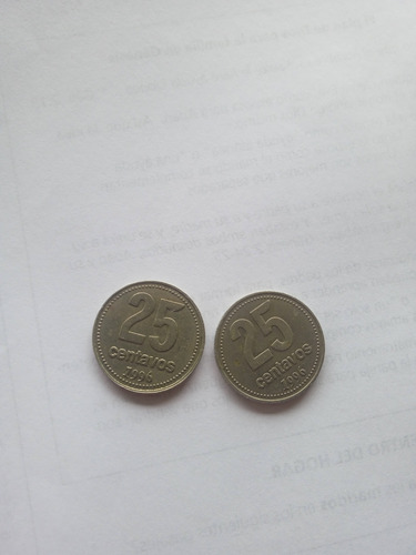 Monedas 25 Centavos 1996