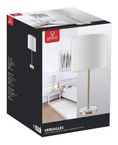 Lampara Globe Electric 67044 Versailles 19 Blanco/dorado Color De La Estructura Dorado