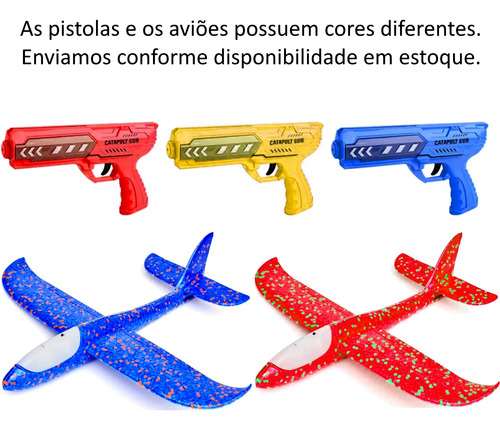 Arminha Lançador De Aviões Com Aviãozinho Planador Com Luz