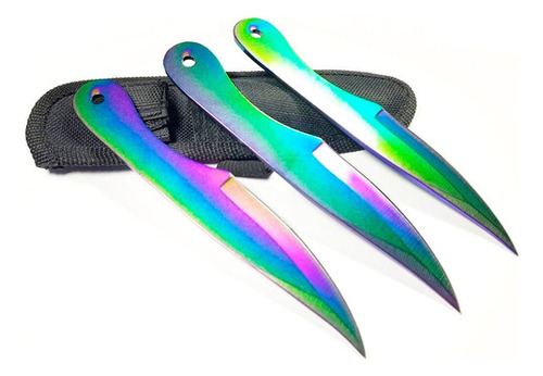 Cuchillo Combo 3 Kunai Tornasol Cuchillo Lanzar Tatami Ag78