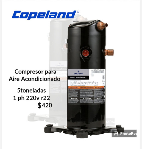 Compresor Para Aire Acondicionado De 5toneladad Gas R22 200v