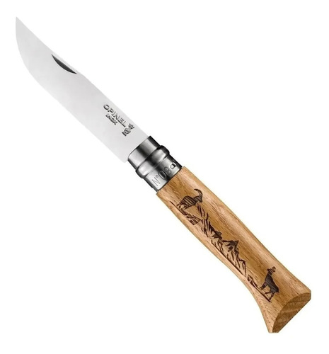 Opinel N.8 Navaja Con Anillo Seguridad Hoja De Acero Cabra