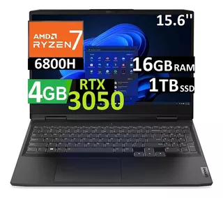 Lenovo Ideapad 3i R7 5800h 16gb 1tb+256ssd Rtx3050 4gb - W11