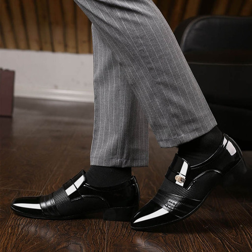 Imagen 1 de 8 de Zapatos De Cuero De Negocios Para Hombre Casual Cómodo Boda