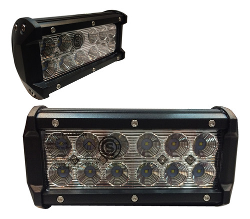 Faro Barra 12 Led 19cm 36w Moto Cuatri Camioneta 4x4 C/sopor