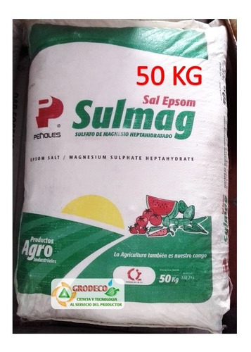 50 Kg Sukmag Sulfato De Magnesio Soluble