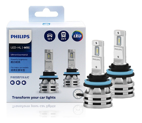 Lámparas De Coche Philips H11 Led Ultinon Essential G2 Blanc