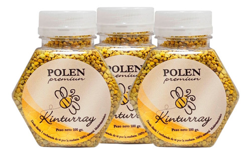 Polen Kinturray Natural Mutivitaminico Proteina 100g Pack X3