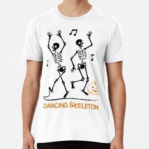 Remera Esqueleto De Baile De Fiesta De Halloween Algodon Pre