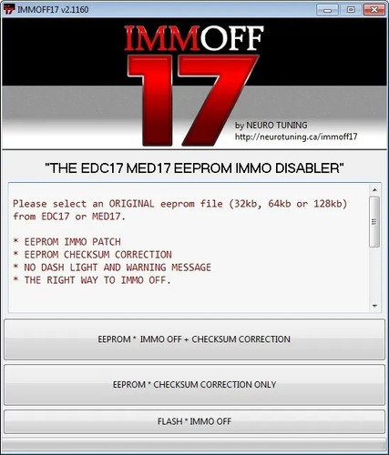 Immoff17 Inmobilizador Edc17 Med17 Me17.5 Checksum