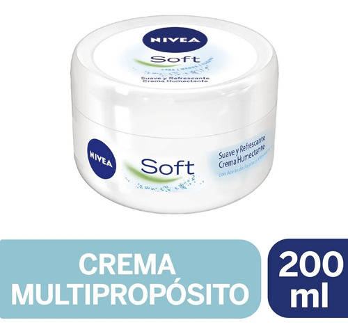 Crema Multipropósito Nivea Soft Cara Manos Cuerpo 200ml