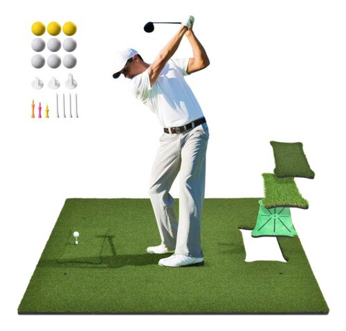 Golf Hitting Mat 5×4ft Pro 31mm Golf Practice Mat Golf  Eem