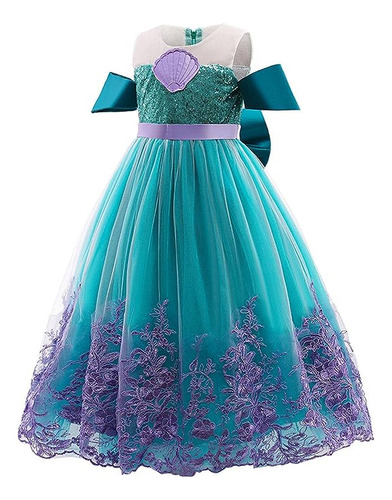 Vestido De Fiesta Para Niñas, Disfraz De Princesa Sirena
