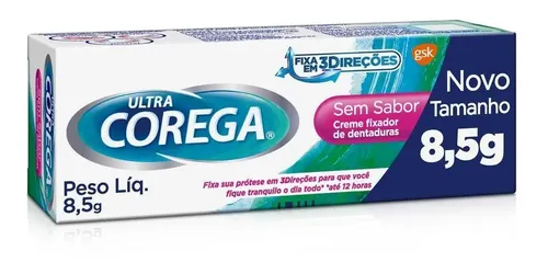 Creme fixador de dentadura Ultra fixação 8,5g - Corega