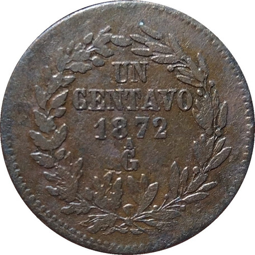 1 Centavo Juárez 1872 Ga - Guadalajara - República Mexicana