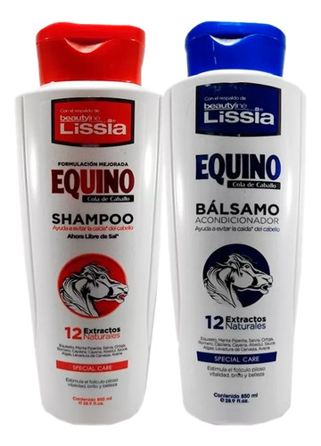 Kit Shampoo Acond Equino Lissia - mL a $47