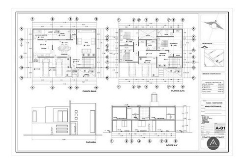 Planos Arquitectonicos Diseño Personalizado Casa Habitación