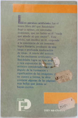 Los Paraísos Artificiales Charles Baudelaire