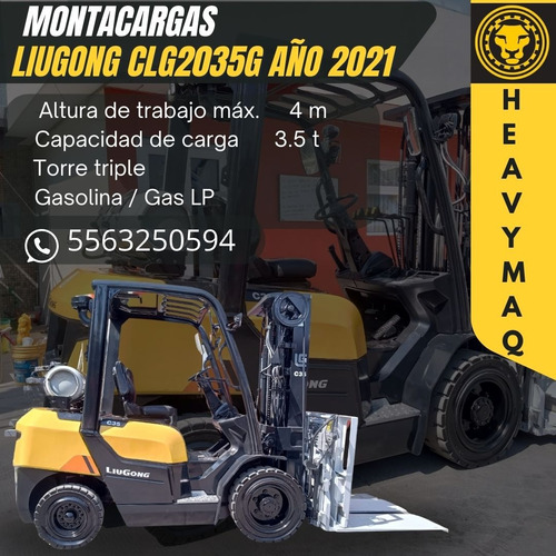 Montacargas Liugong Clg2035, Año 2021