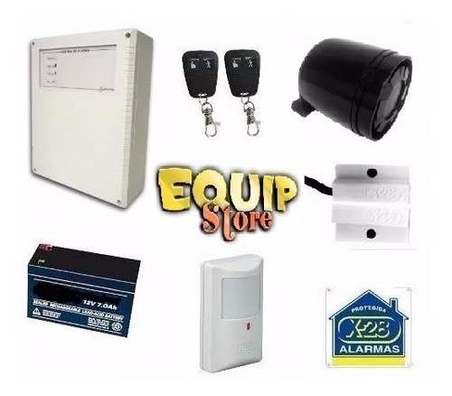 Kit Seguridad Alarma X-28 Completo Inalambrico Control