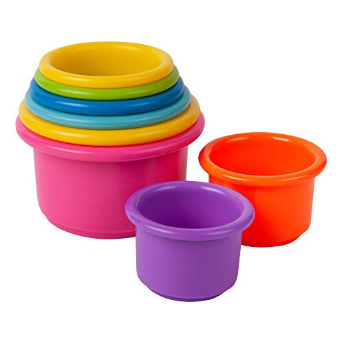 Vasos De Plastico Apilables Multicolor 8 Piezas Para Bebe