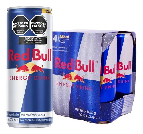 Red Bull Bebida Energizante Lata 250ml Pack X4 - Gobar®