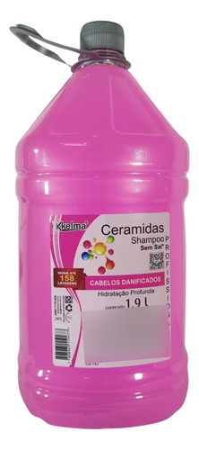 Shampoo De Ceramidas Kelma Profissional 1,9 Litros Sem Sal