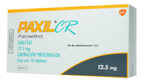 Paxil Cr Tableta Liberación Prolongada 12,5 Mg, 10 Tabletas