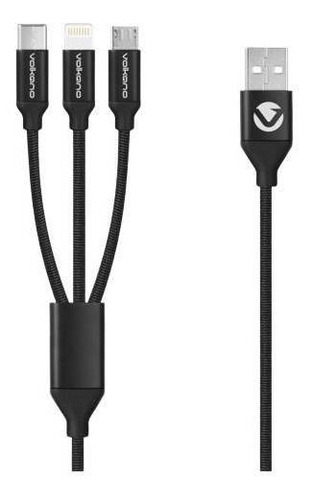 Cable Volkano Tela Slim 3 En 1 - Mosca