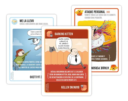 Exploding Barking Kittens Juego De Cartas +7 Asmodee Febo