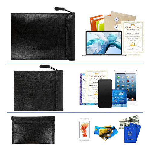 Bolsa Tamaño Bolsa Ignífuga Impermeable Para Documentos De D