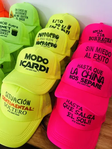 25 Gorras Cotillón Para Fiestas Con Frases Surtidas
