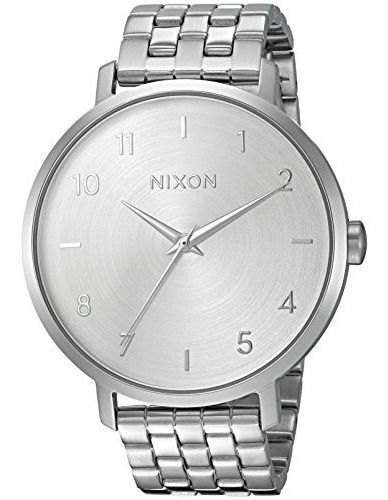 Reloj De Cuarzo Y Metal Acero Inoxidable Nixon Arrow Color P
