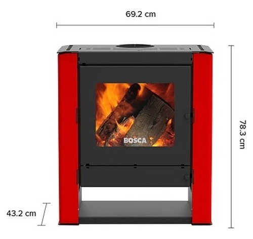 Calefactor Leña Bosca Gold 500 Doble Combustion Pot. 12.5 Kw