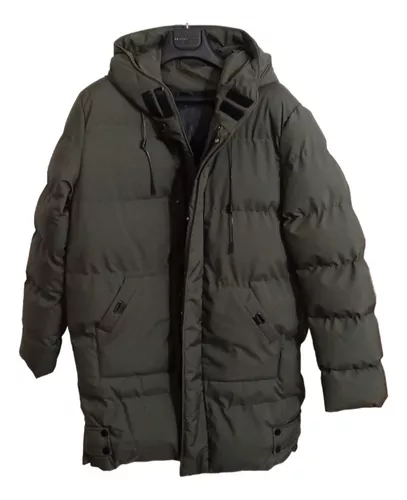 Chaqueta Abrigo Parka Hombre Térmica Tipo Gabán Acolchada Invierno Con  Capota Capucha Bolsillo Interno Urbana Alta