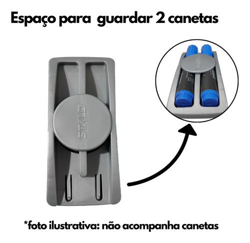 Apagador Quadro Branco E Lousa De Vidro Com Porta Caneta