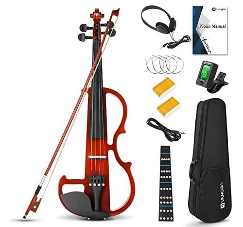 Vangoa Electric Violin, 4-4 Full Size Silent Electric Violin