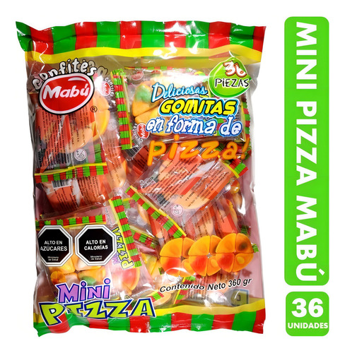 Gomita Mabu con gelatina 36 u pack x 36