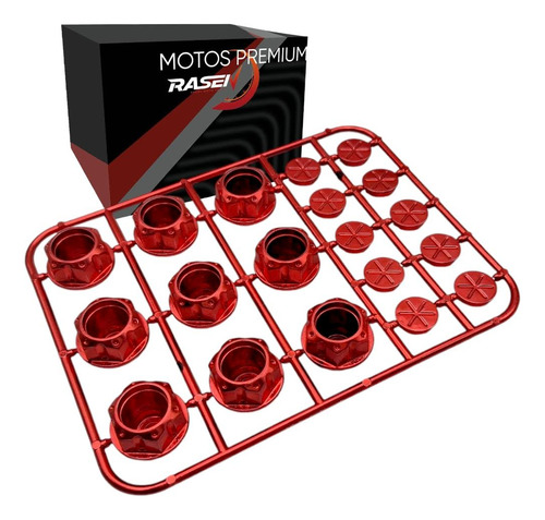 Tapa Para Tornillo Hexagonal Rojo De Plastico Universal