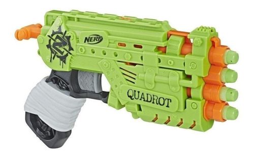 Pistola Nerf Zombie Strike 4 Dardos Quadrot Hasbro