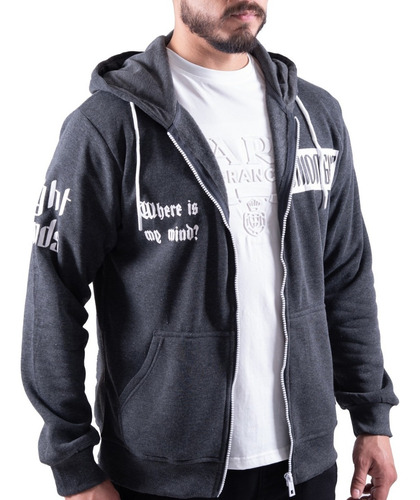 Sudadera Hombre Con Capucha Casual Con Cierre Hoodie