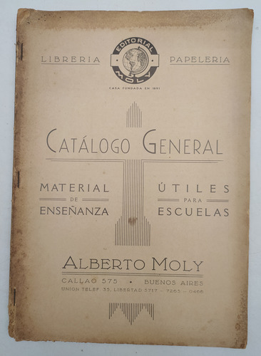 Antiguo Catálogo Moly Útiles Material De Enseñanza Ilustrad 