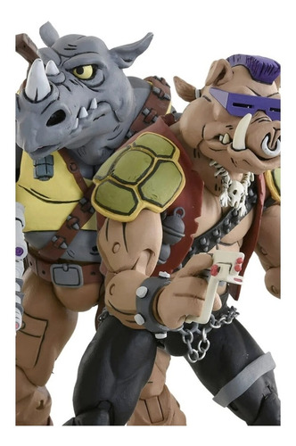 Figura Neca de Bebop E Rocksteady Cartoon Tnt a escala 7 pulgadas