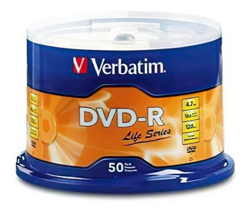 Dvd -r Verbatim  Virgen 16x 4.7 Gb 50 Piezas # 97493 Full