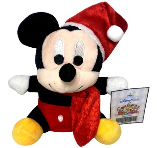 Imagem 1 de 4 de Boneco Pelúcia Pequeno Personagem Mickey Mouse Natal Disney