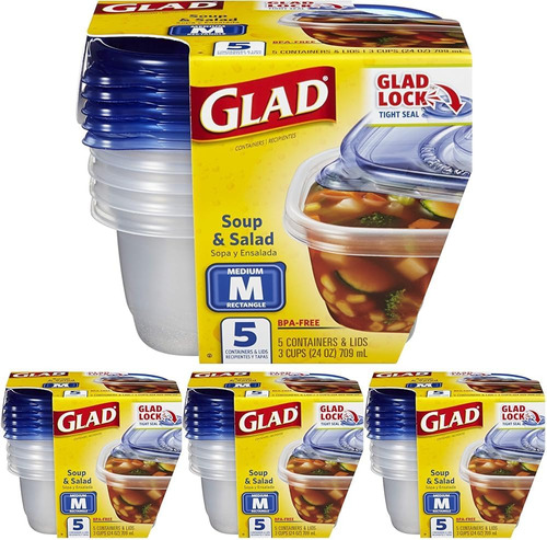Glad Ware - Recipientes De Almacenamiento De Alimentos Para 