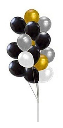 Imagen 2 de 2 de Set 50 Globos Mix Fiesta Látex Metalizados R9