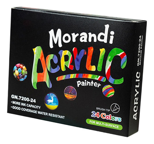 Juego De Marcadores De Pintura Acrílica, 24 Colores