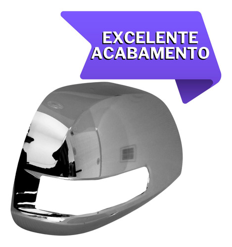Par Capa Cromada Retrovisor Hilux 2012 A 2015 Com Furo Para